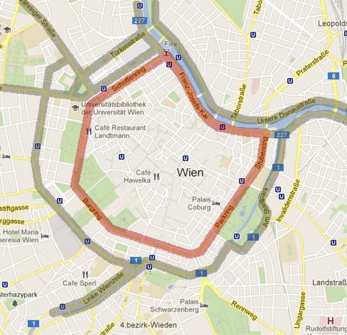 ویانا 7th ضلع کا نقشہ