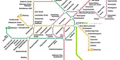 Wien ٹرین کا نقشہ