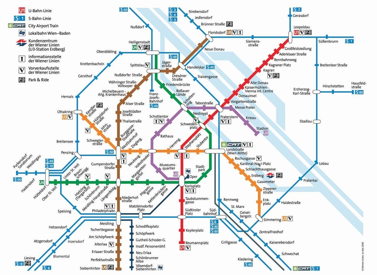 نقشہ کے ویانا mrt