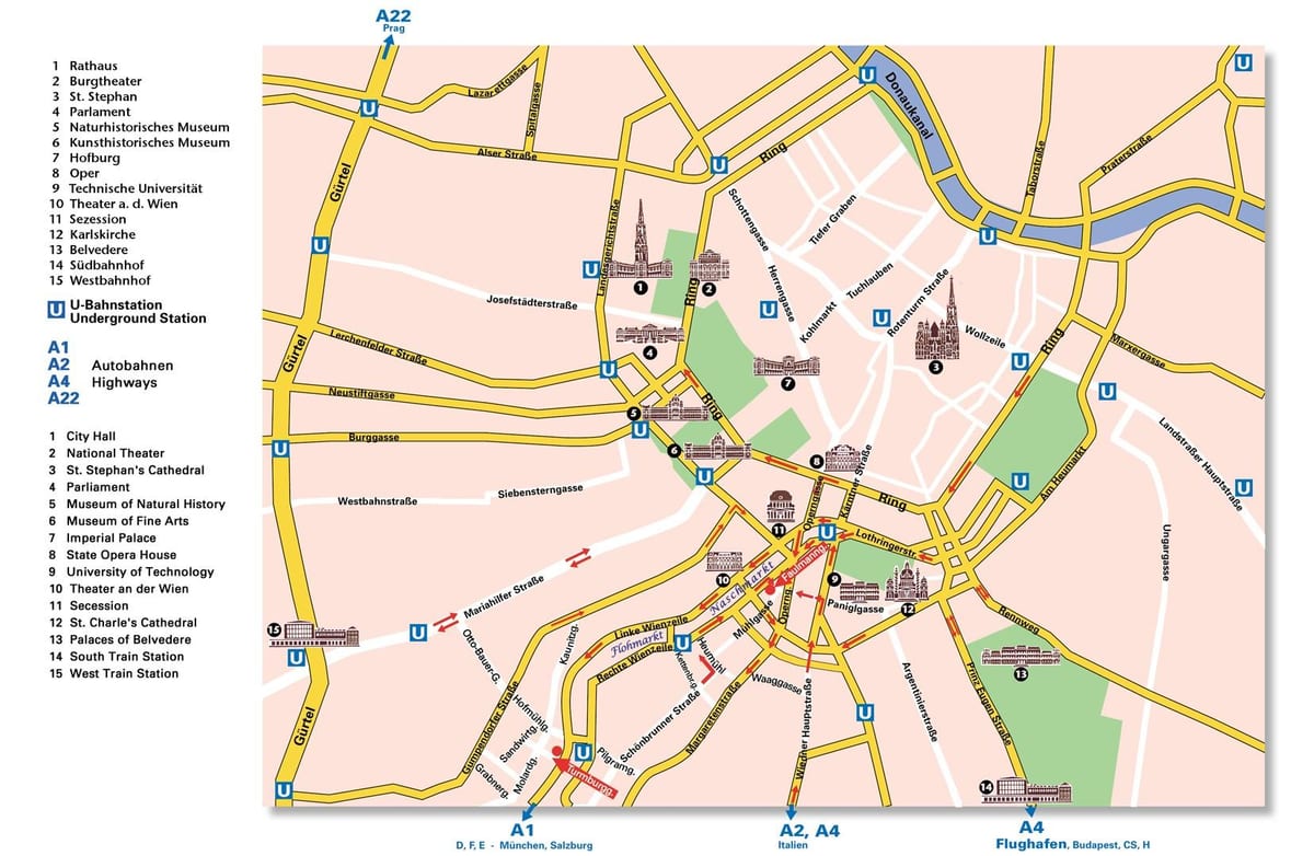 ringstrasse نقشہ