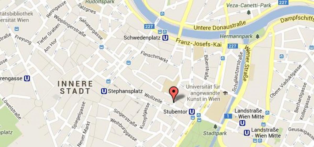 نقشہ کے stephansplatz ویانا نقشہ