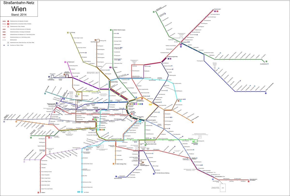 ویانا strassenbahn نقشہ
