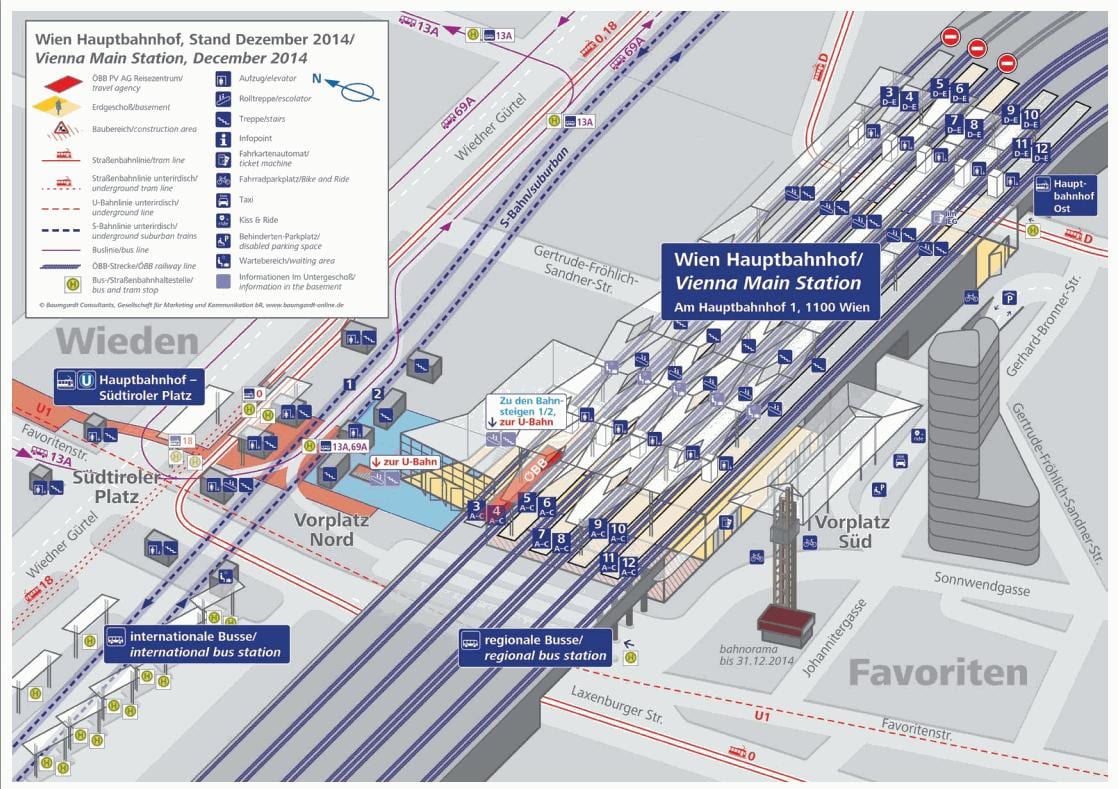 Wien hbf نقشہ
