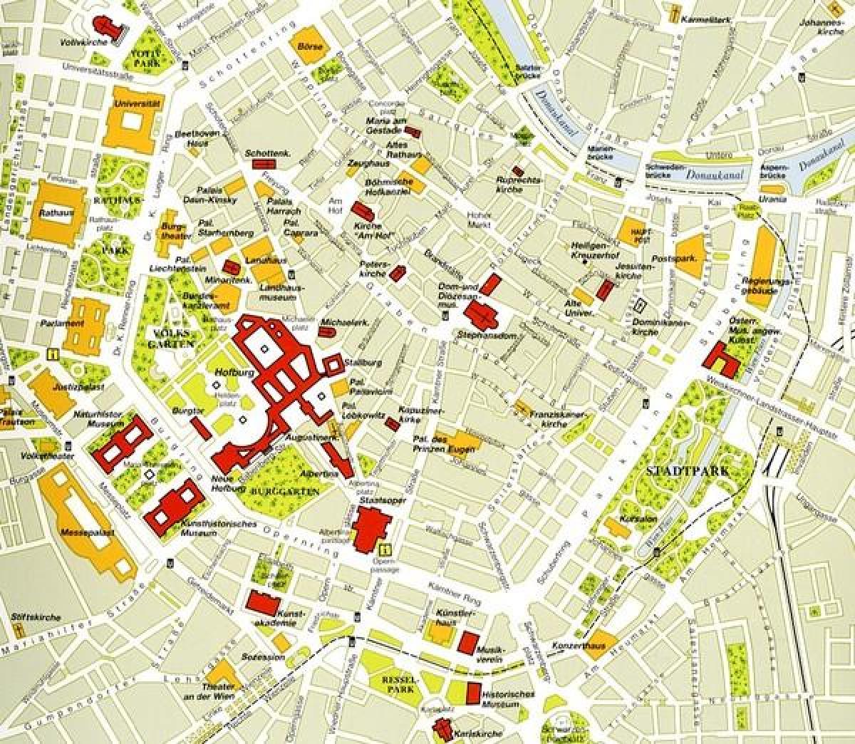 ویانا کے تاریخی مرکز نقشہ