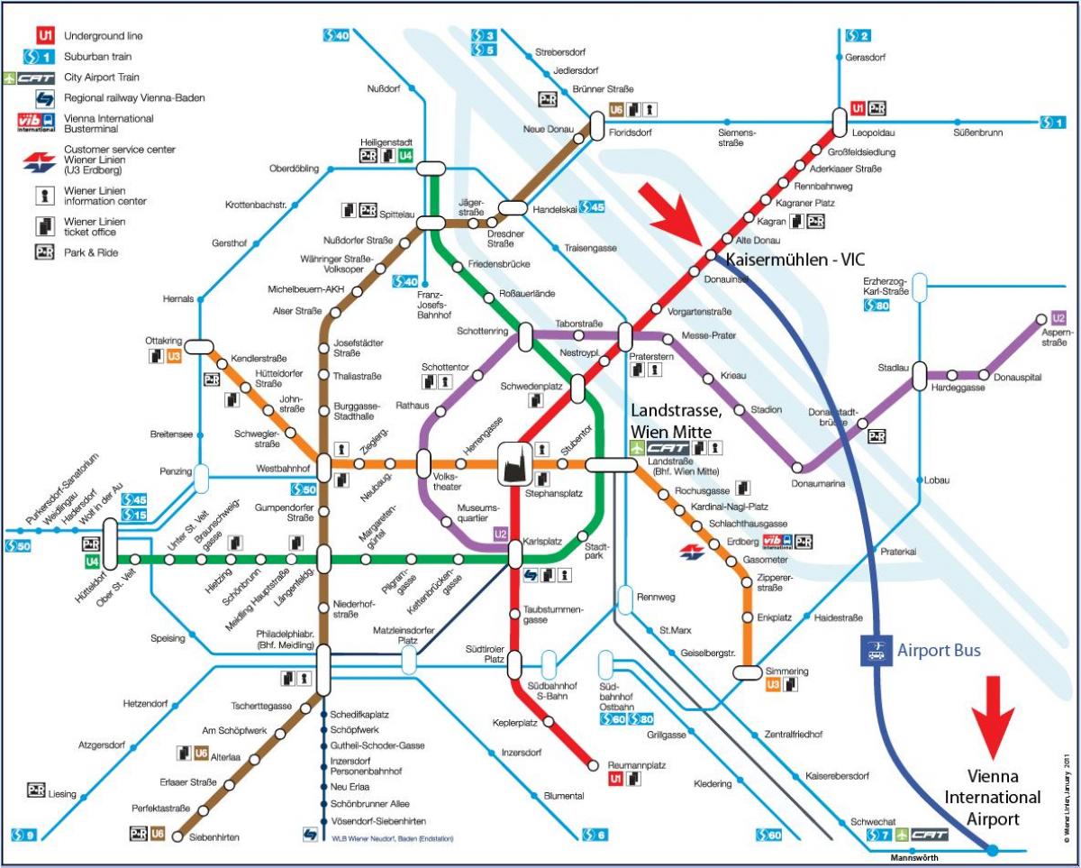 نقشہ کے ویانا s7 ٹرین