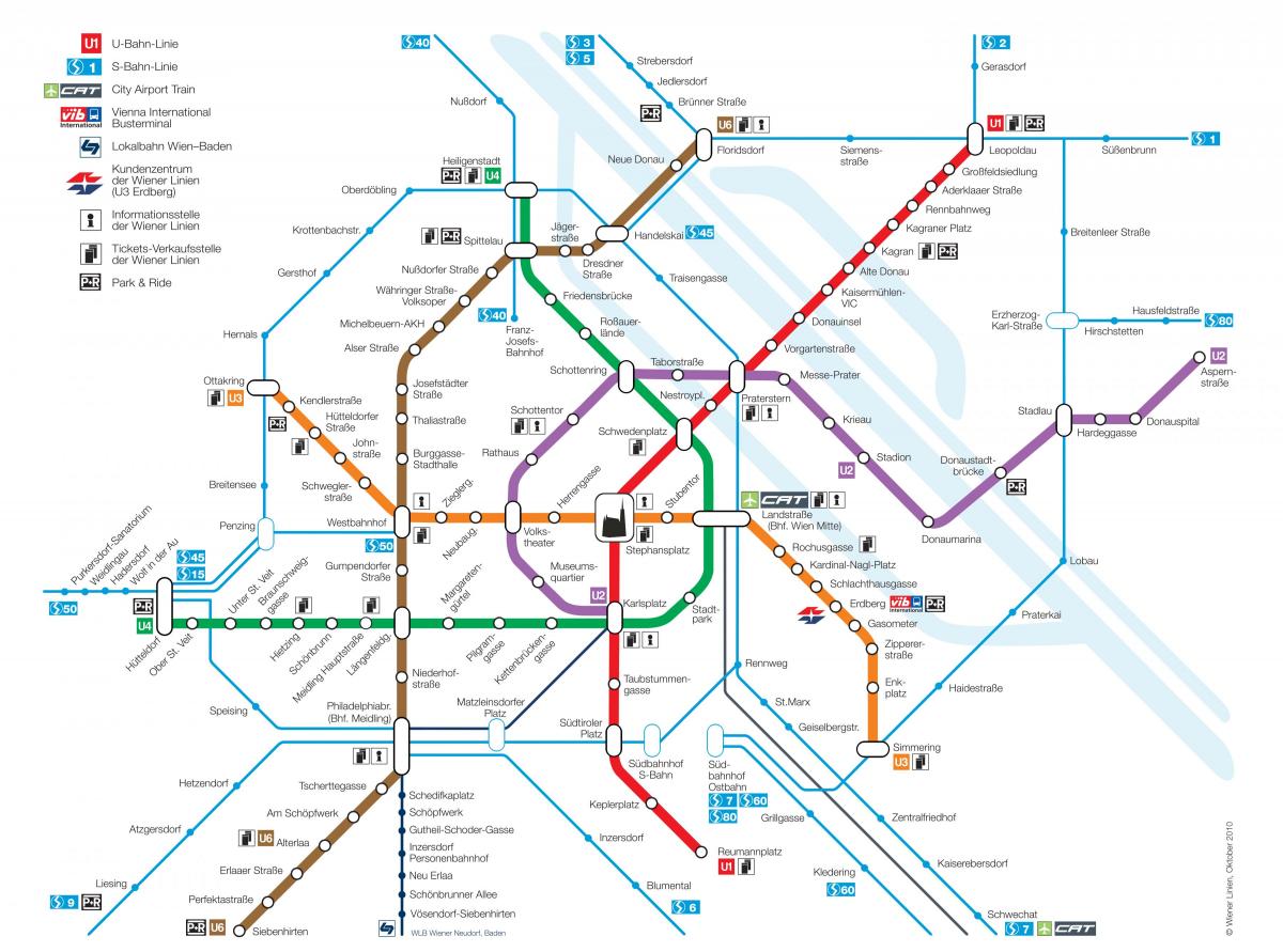 ویانا عوامی نقل و حمل کا نقشہ