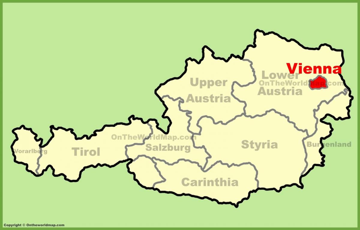 Wien آسٹریا کا نقشہ