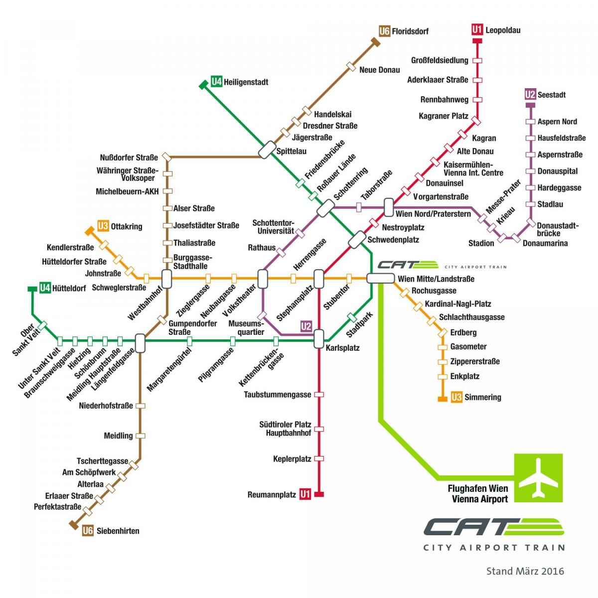 Wien ٹرین کا نقشہ