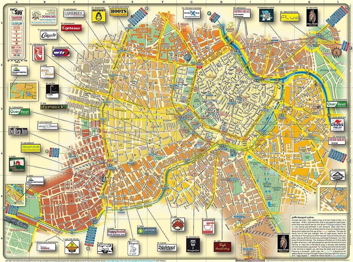 ویانا آسٹریا کے شہر کا نقشہ