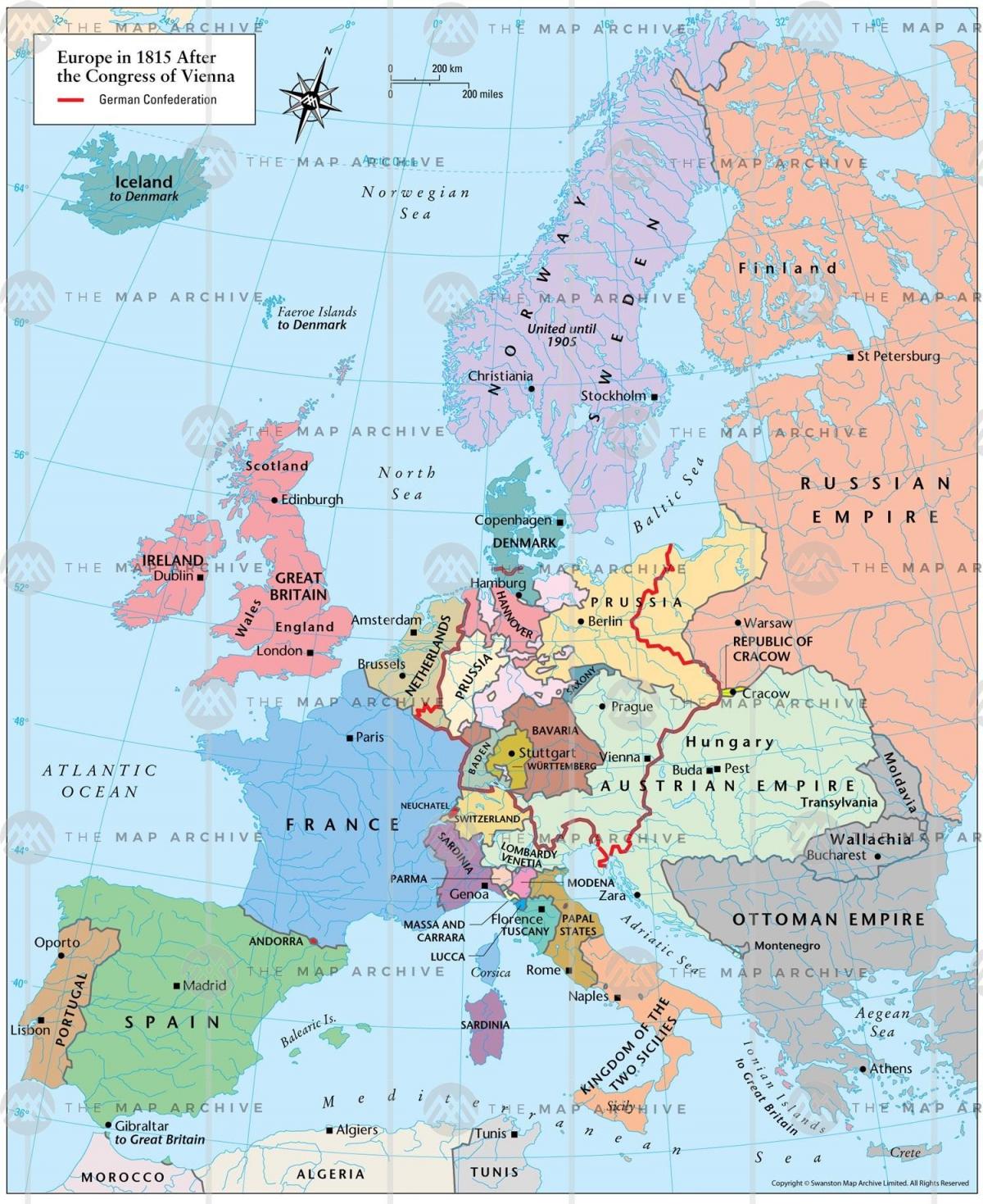 ویانا آسٹریا یورپ کا نقشہ