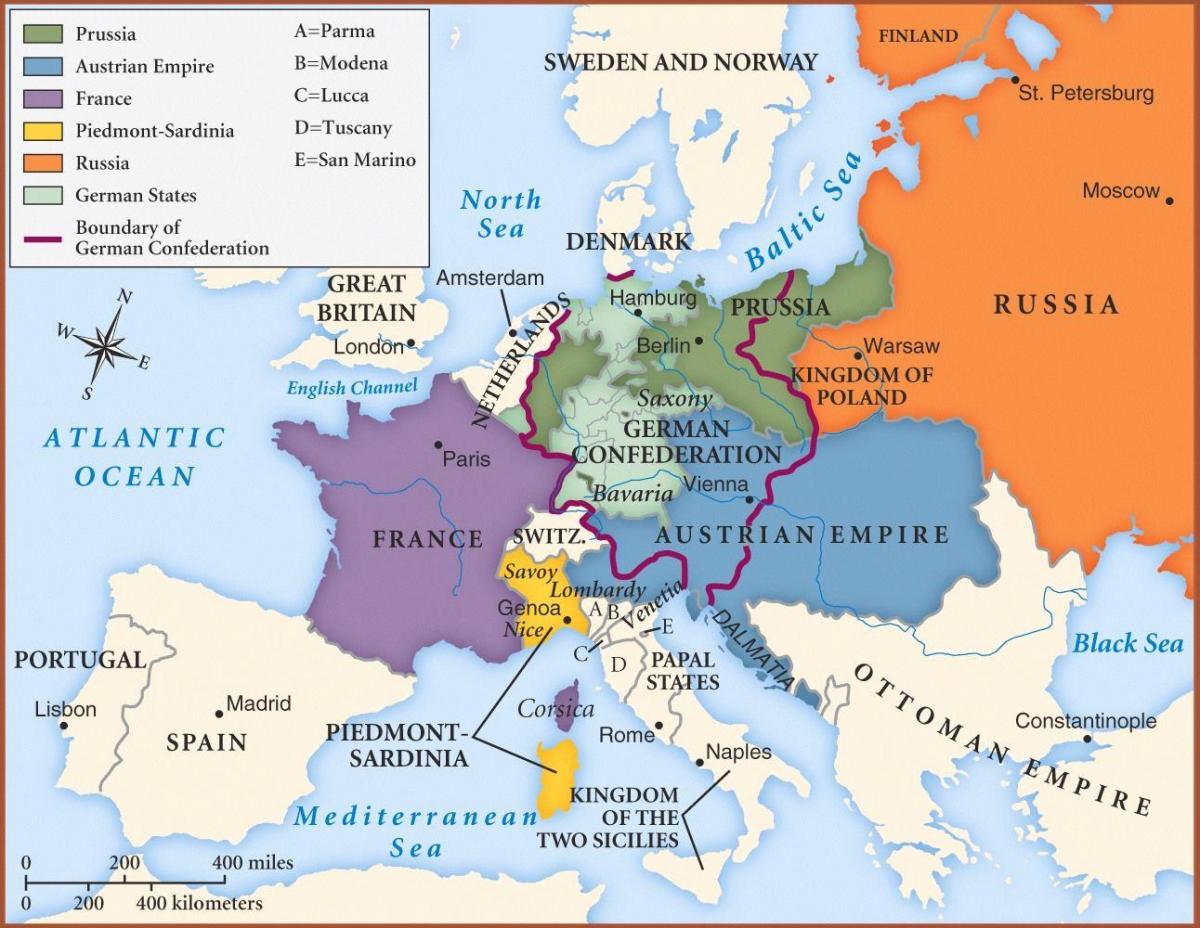 نقشہ کے ویانا میں یورپ