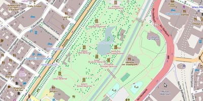 نقشہ کے stadtpark ویانا