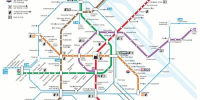 Wien ایس ریلوے کا نقشہ
